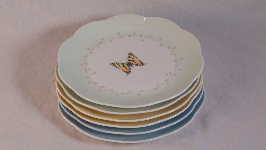 Lenox Butterfly Meadow Dessert Plates 9 In Etsy