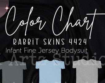 Rabbit Skins 4424 Baby Bodysuit Color Chart Swift POD Baby Color Chart Printify Editable Chart