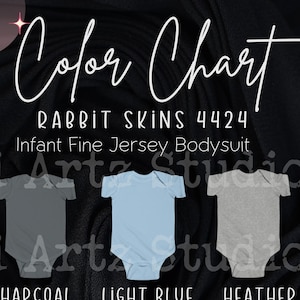 Rabbit Skins 4424 Baby Bodysuit Color Chart Swift POD Baby Color Chart Printify Editable Chart