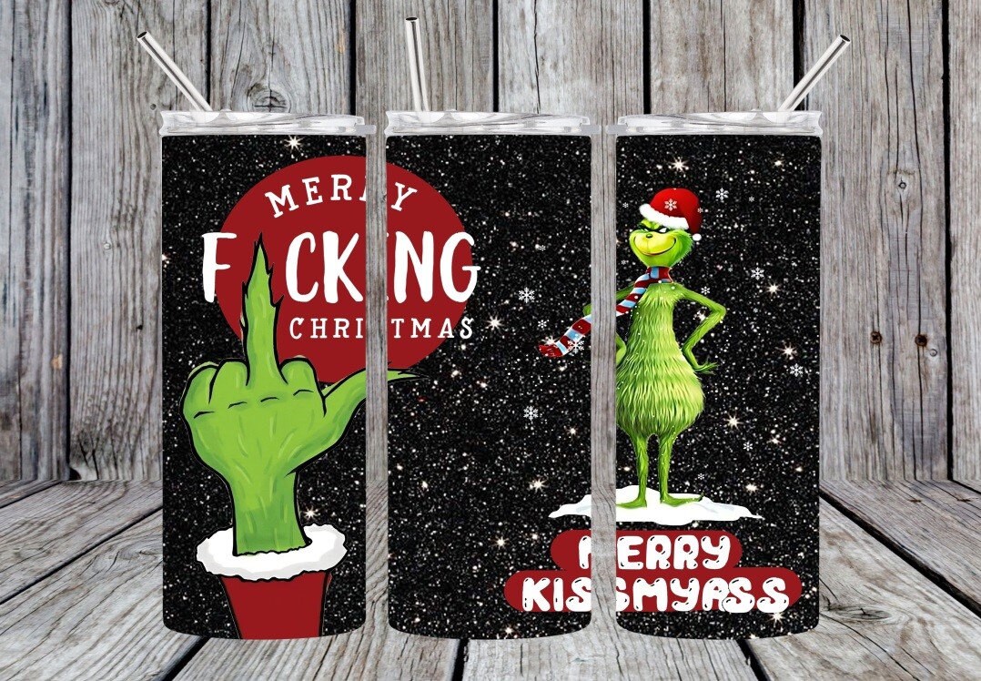 Grinch Merry F#cking Christmas Tumbler
