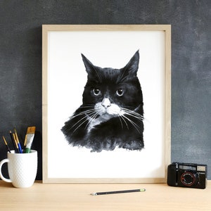 Watercolor cat portrait, Portrait of cat, Custom dog art, Pet loss gift, Pet art, Dog watercolor, Custom pet painting, Dog memorial