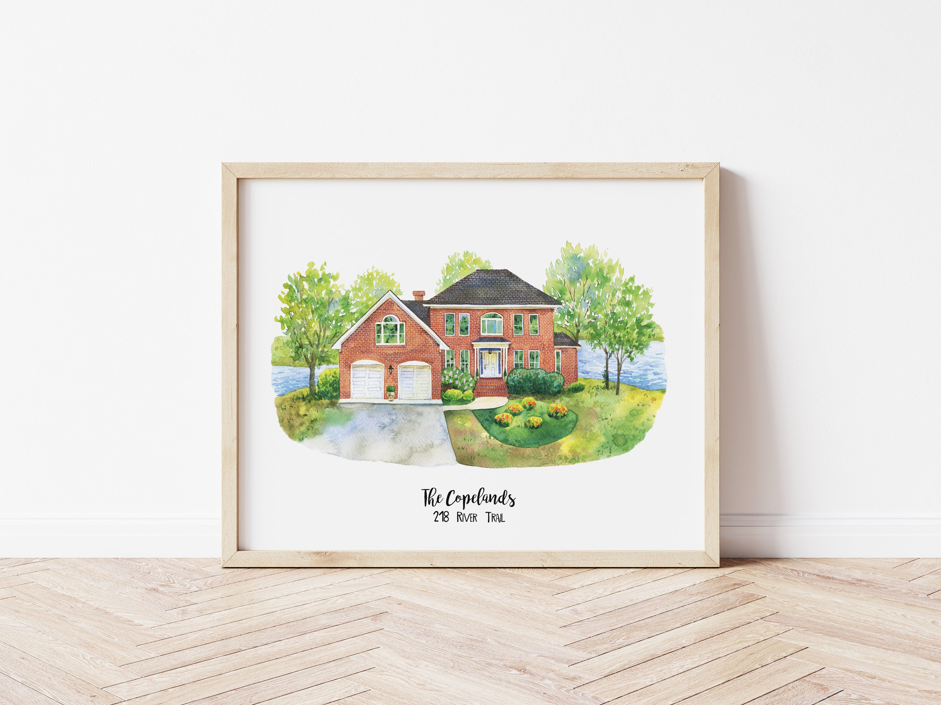 Hand Painted Watercolor House Portrait: Custom First Home Gift - Etsy