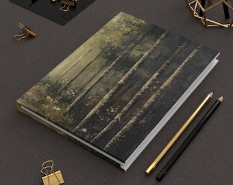 Rustic Forest Journal, Matte Hardcover Notebook, Woodland Diary