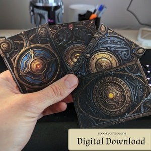 Dos de cartes de jeu de rôle sur table, lot de 10, imprimable, objets magiques, outil Dungeon Master