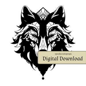 Lobo SVG: imágenes prediseñadas modernas recortables, PNG imprimibles, gráficos vectoriales simples para manualidades DIY