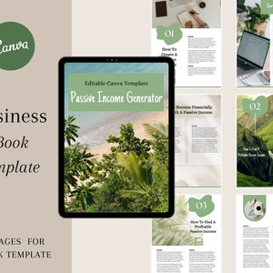 Editable Course / Workbook / Leadmagnet eBook Template / Green eBook Template For Coaches / Canva Business eBook / Passive Income eBook