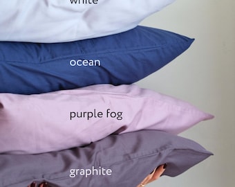 Sateen Pillow Cases, Cotton Cushion Covers, Satin Pillowcase, Large Pillow Cover, Handmade Pillow Case, King Pillowcase, Euro Pillow Shams