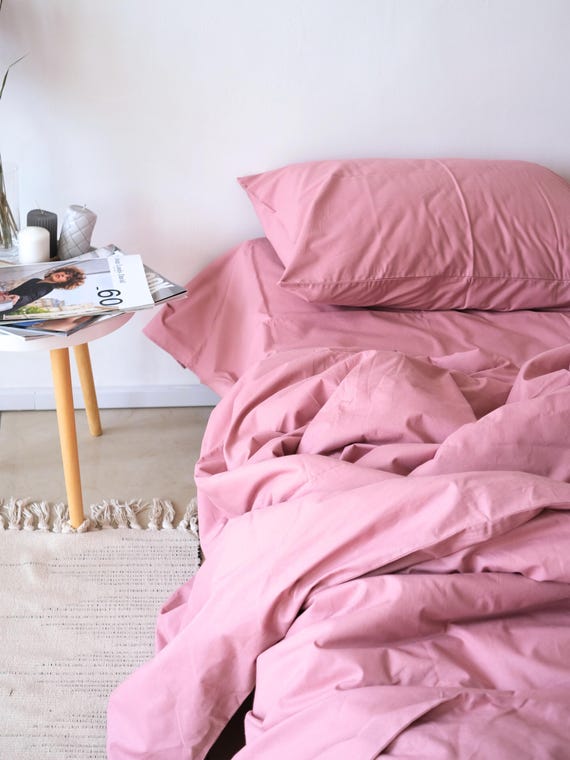 Cotton Pillowcases, Pink Pillow Case, Standard Pillow Sham, King Pillow Cases, Pink Cotton Pillow, Blush Pink Bedding, Boho Pillow Cover