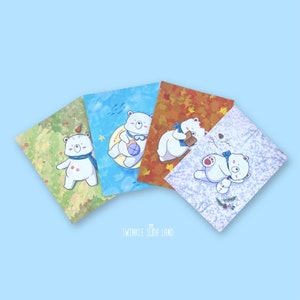 Impression d'art quatre saisons Ham ours au jambon | carte bleue