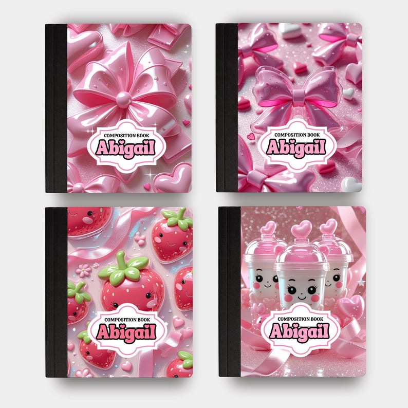 16 Editable Composition Notebook Cover Template| Notebook Covers for ...