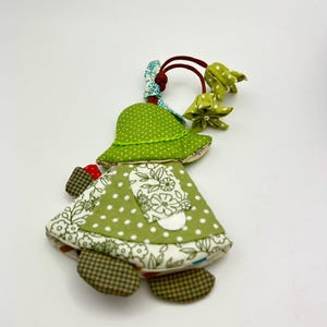 Sunbonnet Sue Schlüsselhalter, süße Schlüsselabdeckung, Schlüsseltasche, Patchwork, Schlüsseletui der Baumwollstoff, gesteppte Schlüsseltasche, Geschenk für sie