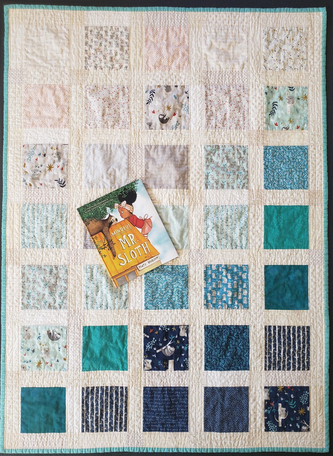 Heirloom Handmade Modern Sloth Crib Quilt - Etsy