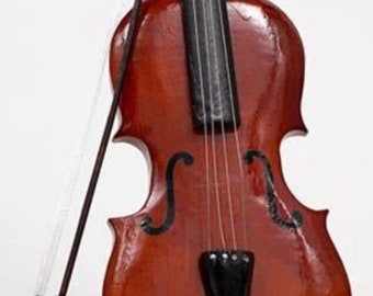 Miniature Violin Model | Simulated Musical Instrument | Mini Landscape Decor | Collectible Toy | Unique Gift Idea