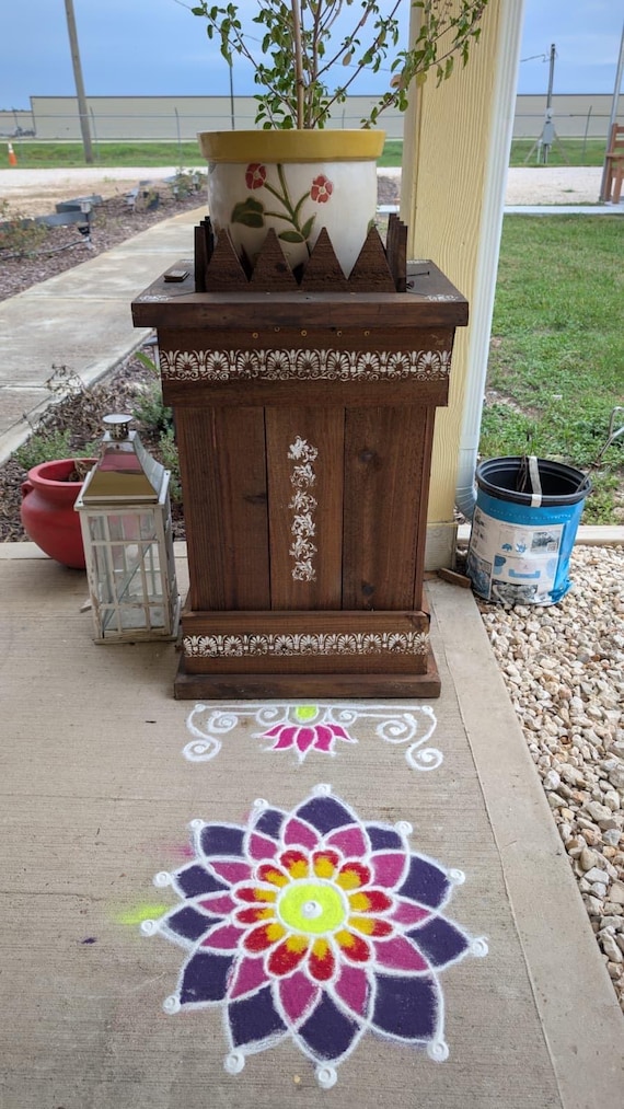 Wooden Tulsi Planter (vrindavan Tulsi Pot) for Growing Holy Basil. Perfect  for Hindu Home Temples, Pooja Decor, Garden, and Spiritual Gifts - Etsy