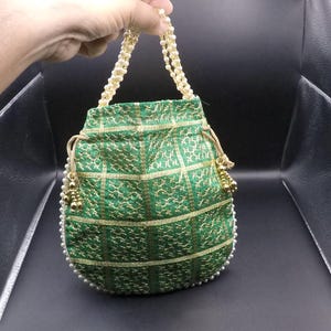 Handcrafted Potli Bag, Various Colors, Double Layer Silk Clutch, Wedding Favor, Festive Purse, Bridal Gift, Ethnic Drawstring Bag