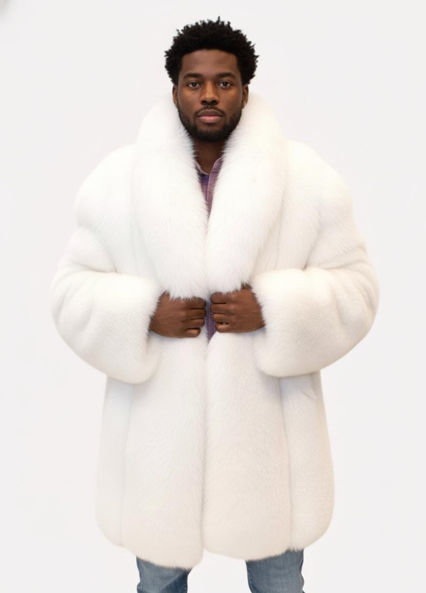 White Fur Coat - Etsy