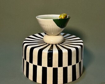 Handmade Ceramic Dirty Martini Glass