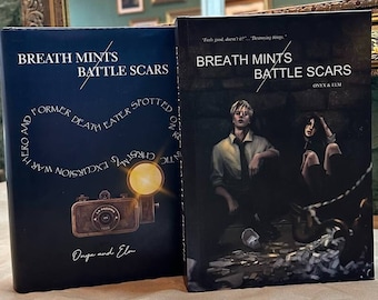 Breath Mints / Battle Scars met stofomslag. Dramione-fanfictie. Hardcover-editie.
