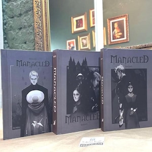 Manacled Book : Complete 3-Volume Hardcover Edition with Illustrations. Manacled Handbound Full Series. Dramione Fanfic. Sprayed Edges