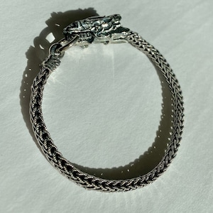 925 Silber handgefertigtes Quetzalcoatl Armband