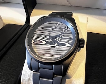 Fordite Dial Watch: VK31 Quartz Movement, Sapphire Crystal