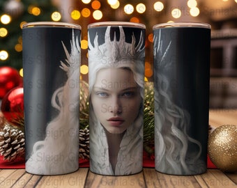 Viking Queen 20 oz Skinny Tumbler Sublimation Design, Straight & Tapered Tumbler Wrap, Tumbler PNG, Instant Download