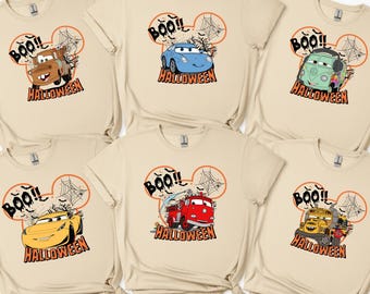 Retro Cars Movie Characters Halloween Shirt, Cars Movie Halloween Shirt, Disney Halloween Shirt, Halloween Party Shirt,Disney Halloween Trip