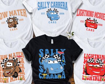 Disney Cars Shirt, Pixar Lightening McQueen Shirt, Cars Sally Shirt, Disney Family Trip Shirt, Disneyland Vacation Tee, Pixar,Mater Shirt