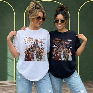 Retro Disney Princess Halloween Shirt, Spooky Princess Magic Kingdom Tee, Disney Princess Family Shirt, Disney Girls Trip Halloween Outfit