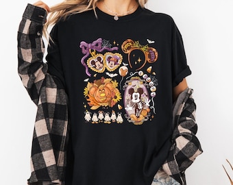 Disney Mickey Halloween Coquette Shirt, Disney Halloween Trip Shirt, Halloween Shirt, Disneyland Halloween Tee, Mickey and Friends Halloween