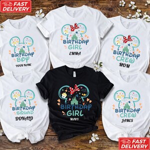 Personalized Disney Birthday Shirts, Birthday Girl Tee, Disney Birthday Gift, Birthday Party Tee, Custom Family Bday Shirt,Cute Disney Shirt