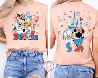 Disney Party in the USA Shirt, Minnie and Daisy 4th of July 2025 Shirt, Vintage WDW Shirt, Disney Independence Day Tee, Disney Patriotic Tee