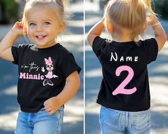 I'm This Minnie Toddler Shirt, Minnie Mouse Birthday Shirt, Minnie Two Age Shirt, Two Years Old Shirt, 2nd  Birthday Princess Shirt