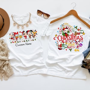 Mickey’s Very Merry Christmas Party 2026 Shirt, Personalized Disney Christmas Family Vacation Tee, Custom Name Holiday Matching Shirt