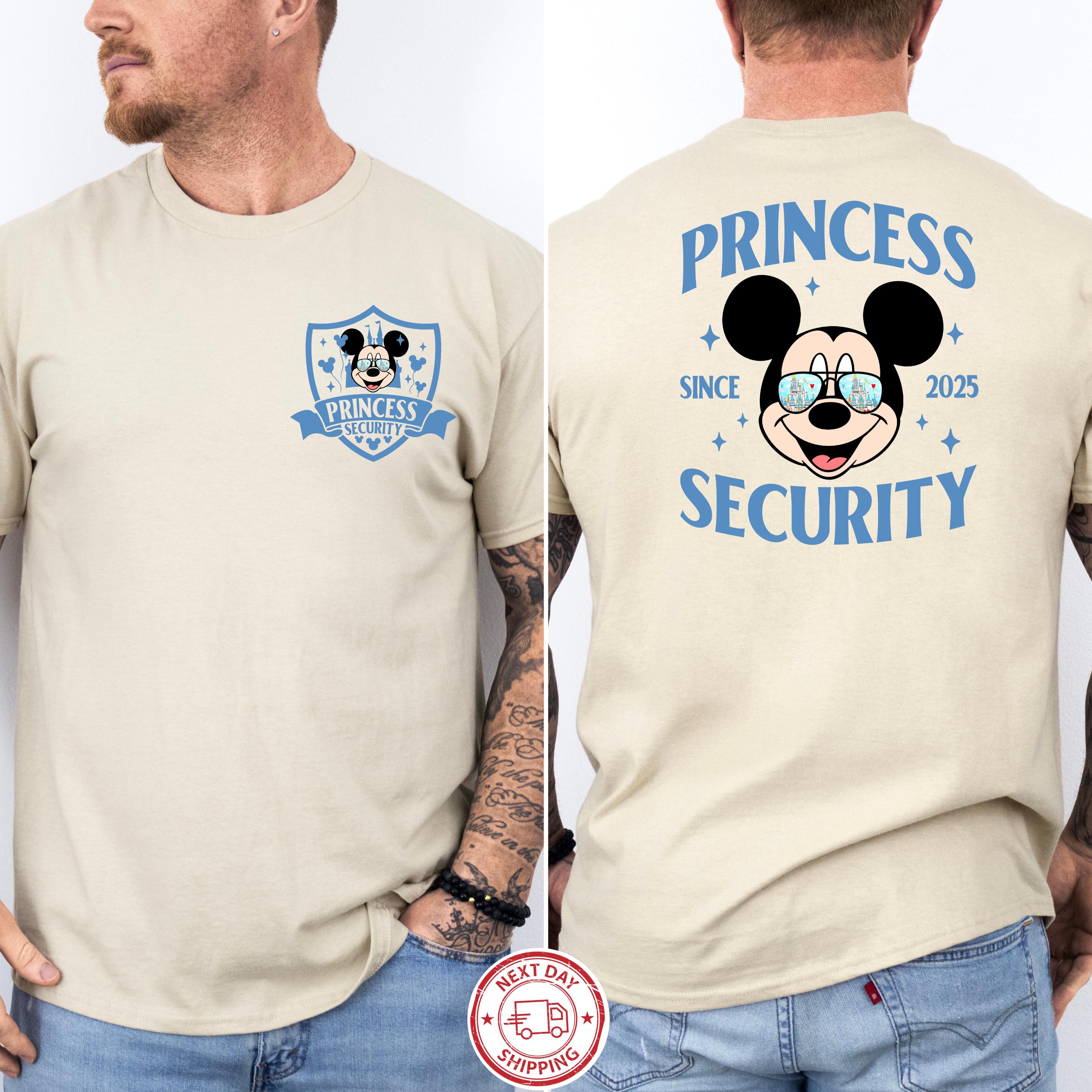 Discover Retro Disneyland Dad Shirt: Two-Sided Mickey Mouse Princess Security