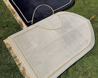 Set fluwelen gebedsmatten voor koppels: dik schuim, gouden borduursel - cadeauset islamitisch huwelijk / Nikkah