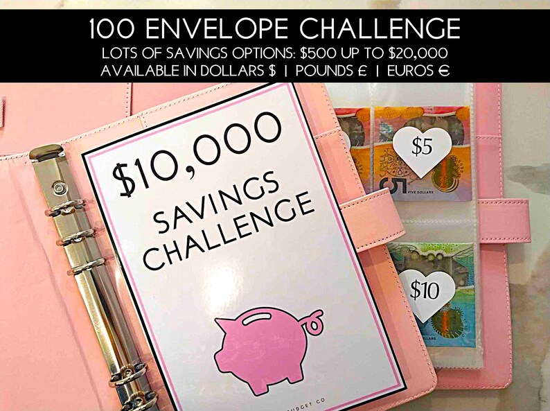 A5 100 Envelope Savings Challenge A5 Size Budget Binder Cash Stuffing