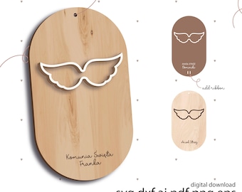 first Communion angel svg set for laser cutting