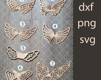 macrame wings SVG, PNG, DXF file