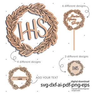 Bundle laser cut files, first communion ornaments svg