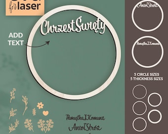 Laser Cut Memorial Hoops SVG, Macrame Doll Bases, First Communion Angel (Digital Download)