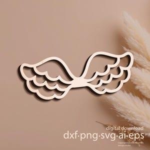 Alas de ángel para muñecas de macramé, archivos láser (descarga digital SVG)