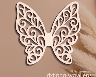 Angel fairy wings for laser cutting, macrame wings files