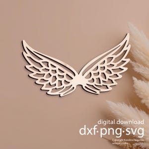 Engelsflügel Vektor-Design: SVG PNG DXF Dateien (Digitaler Download)