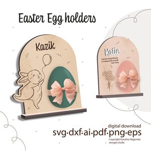 Archivos SVG de soporte para huevos de Pascua con láser