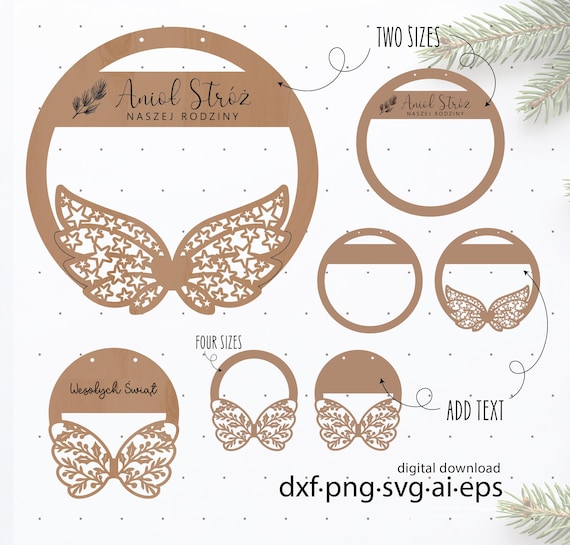 Arcos de macramê com asas de anjo para corte a laser, ARQUIVOS DE