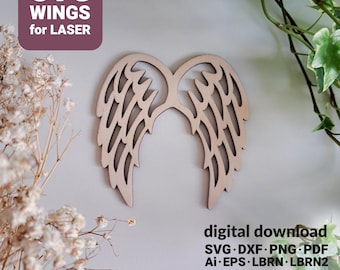 Angel Wings for Laser, Digital Files Wings, SVG Wings for Macrame