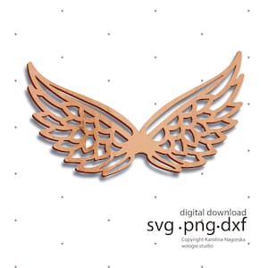 engelenvleugels, SVG-bestand, PNG-bestand, DXF-bestand, instantbestand, lasergesneden vector