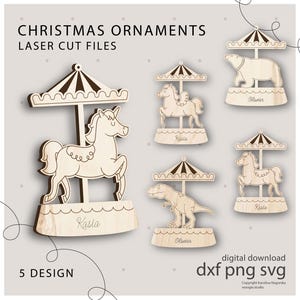 Conjunto de enfeites de natal para máquinas de corte a laser