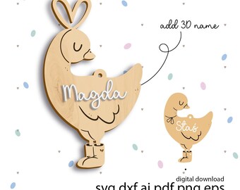 Easter goose for laser cut